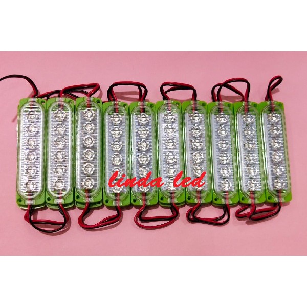 LAMPU LED MODUL STRIP 6MATA 24 VOLT SMD 2835 10425 24VOLT WATERPROOF VARIASI MOTOR MOBIL 6 MATA 24V