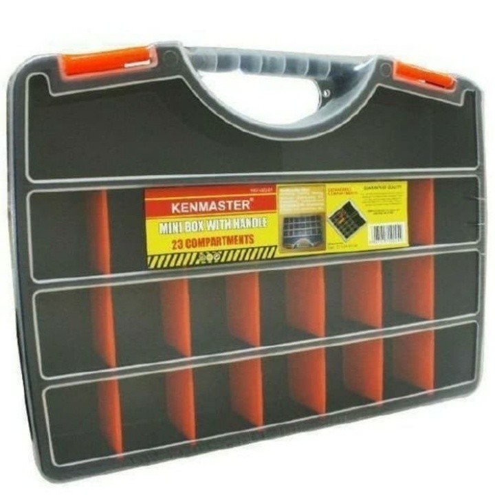 TOOL BOX MINI PVC 23 COMPARTMENTS/ BOX MINI WITH HANDLE /RAK KOMPONEN