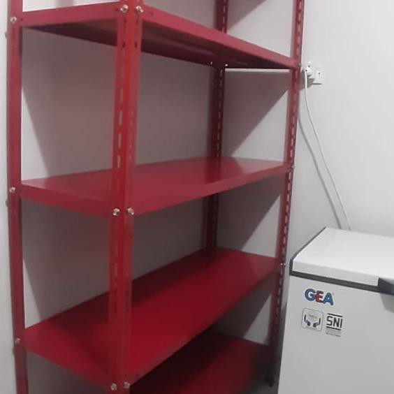 Rak Siku Besi 5 Ambalan 120 X 40 X 200 Cm (P X L X T) - Hitam Outlet.Tere