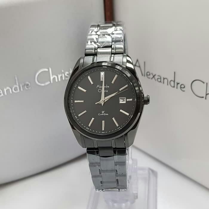 JAM TANGAN WANITA ALEXANDRE CHRISTIE AC 8514 / AC8514  FULL BLACK ORIGINAL