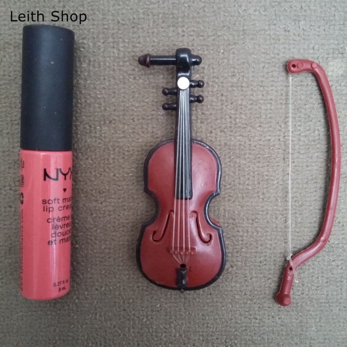 Miniatur Biola Barbie Musical Blythe BJD Boneka Mattel Ori Aksesoris