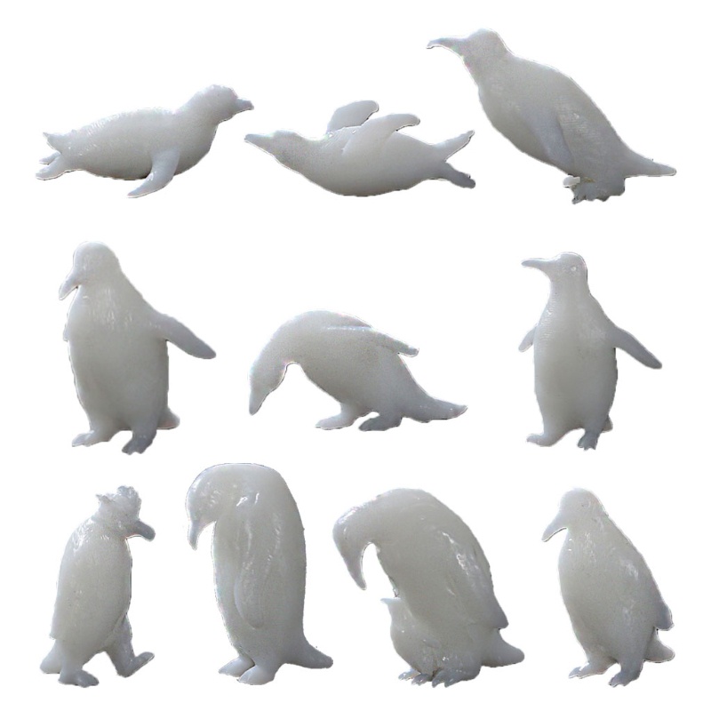 SIY  10 Shapes Silicone Mini Penguin Modeling Resin Mold Resin Jewelry Fillings Craft