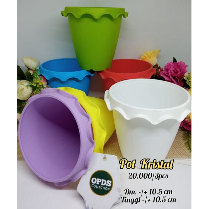 Pot Kristal Pot Bunga Plastik Pot Plastik Warna