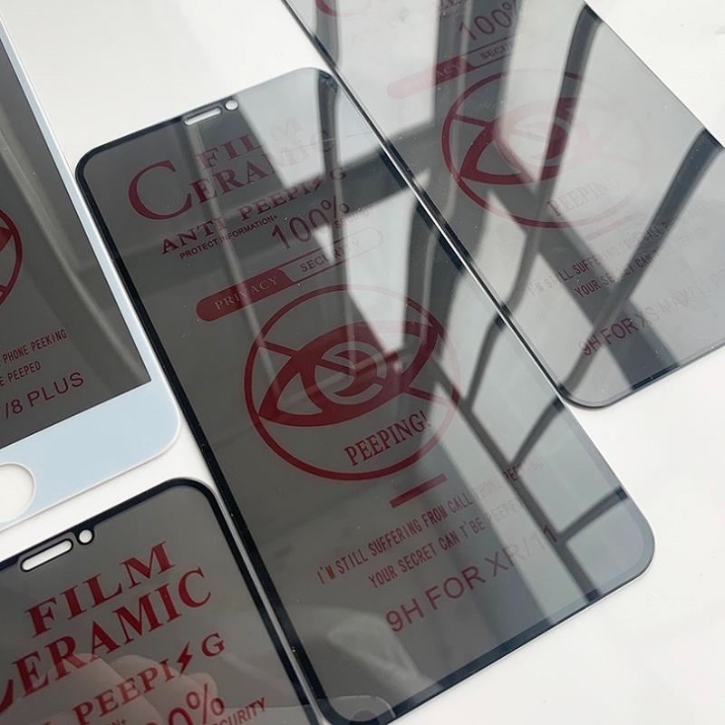 Pelindung Layar Tempered Glass Matte Anti spy Untuk iPhone 14 13 12 11 Pro X XS Max XR 7 8 6S Plus SE2020