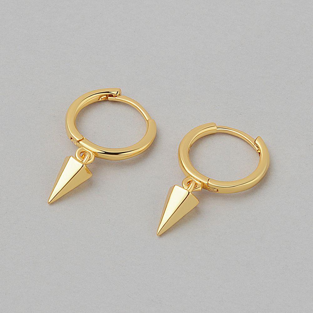 Agustinina Anting Hoop Punk Sederhana Kerucut Stud Earrings Pria Korea Fashion Perhiasan