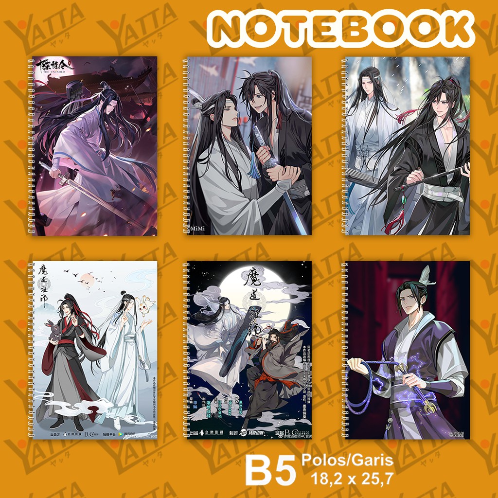 

Notebook Anime ukuran B5 18,2 x 25,7 cm Mo Dao Zu Shi Grandmaster of Demonic Cultovation Danmei