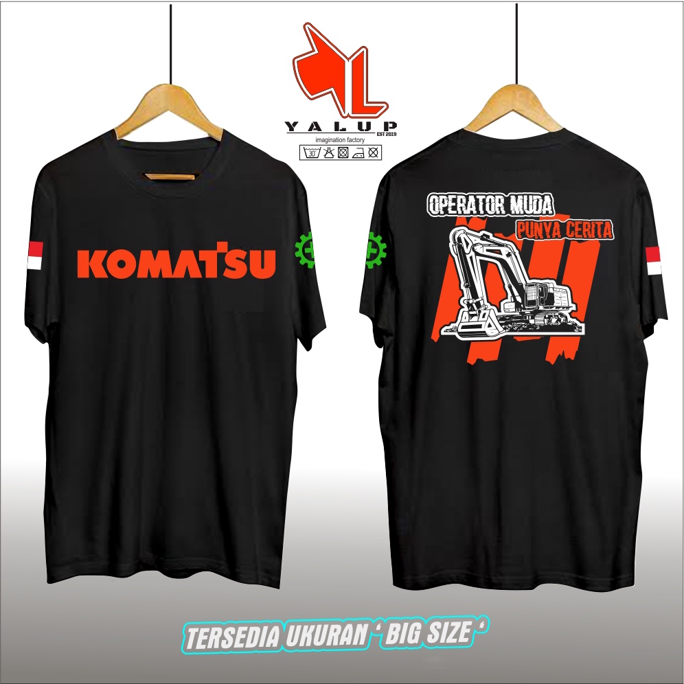 Kaos Baju KOMATSU LOGO SAFETY FIRST INDONESIA Terlaris Termurah - YALUP