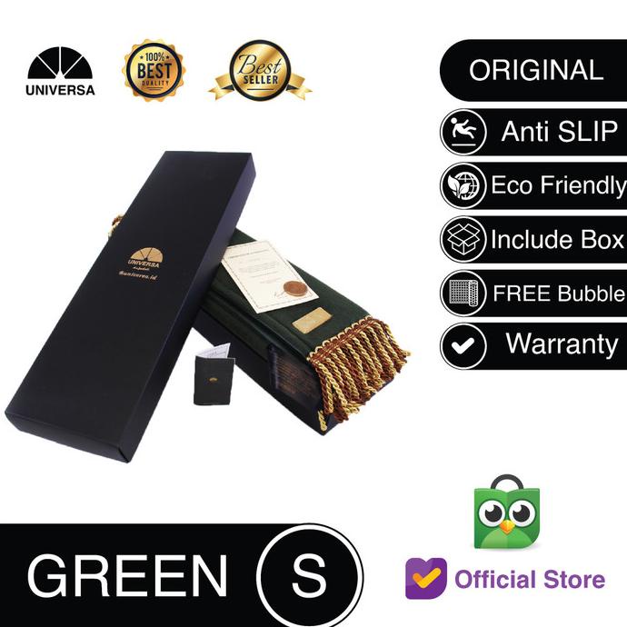 Sajadah Kepala Hijau (S)- Sajadah Polos Bulu Rumbai UNIVERSA