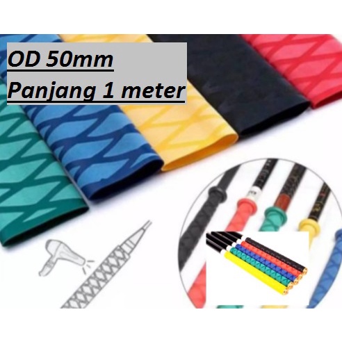 X 50mm Panjang 1 meter Grip X - Karet Bakar Joran Pancing