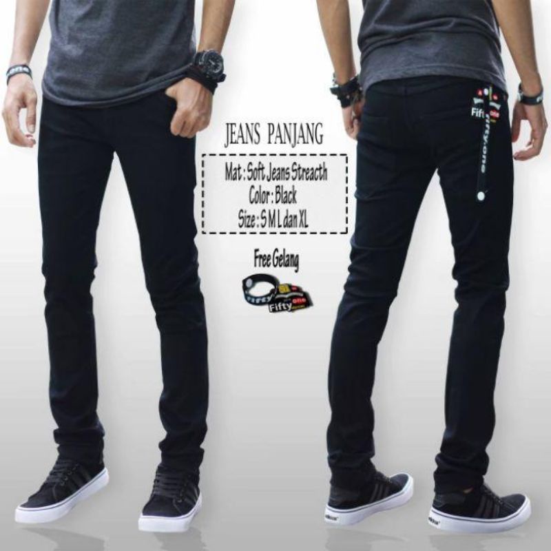 celana pria Slim Fit original FIFTEN 15 Denim/celana panjang pria/celana jeans Slim Fit kualitas terjamin 100% ORI (celana jeans Slim Fit)