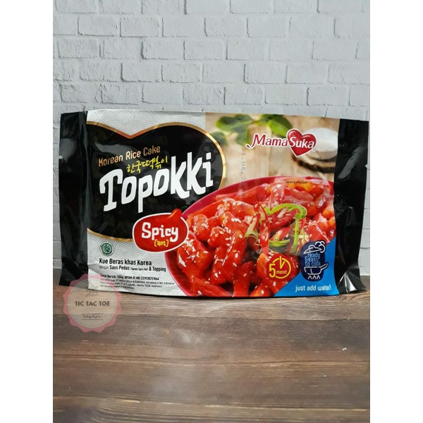 Korean Rice Cake Topokki Spicy 134gr/Kue Beras Khas Korea Saus &amp; Topping Spicy/Korean Rice Cake Spicy/Topokki Spicy