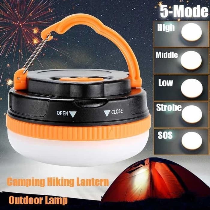 Lampu Tenda Camping Gantung 5 Mode / Lampu Emergency 180lm