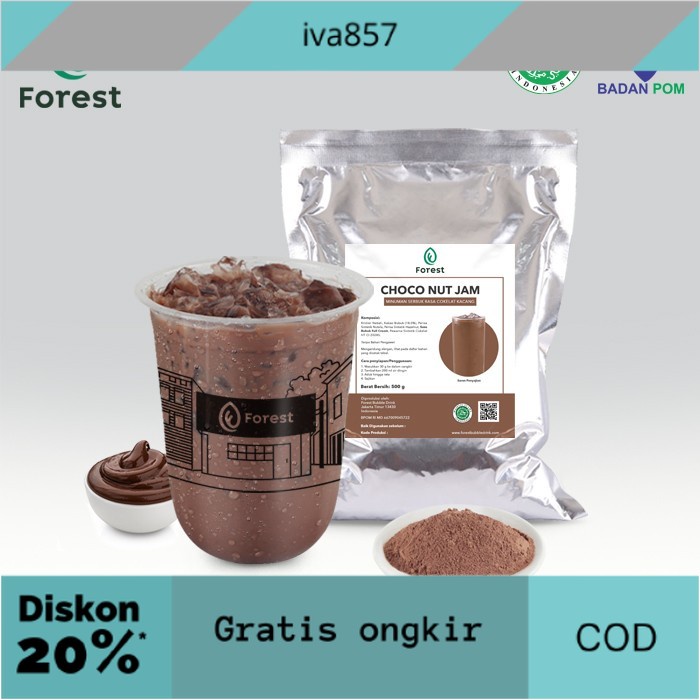 

PROMO Bubuk Minuman Coklat Rasa NUTELLA Powder 1000g - FOREST Bubble Drink - POWDR+BUBLEWRAP GRATIS ONGKIR