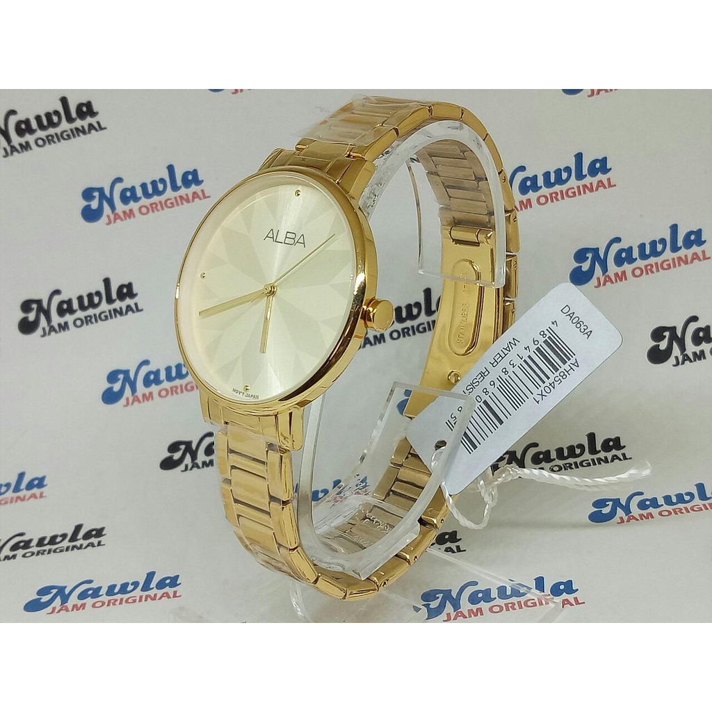 Alba Ladies AH8540X1 Quartz Gold Plate - Jam Tangan Wanita AH8540