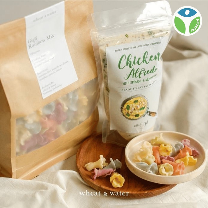

Ss5g74gfd Wheat & Water - Gigli Rainbow Mix Per 450Gr - Healthy Pasta - Organik Ff04151