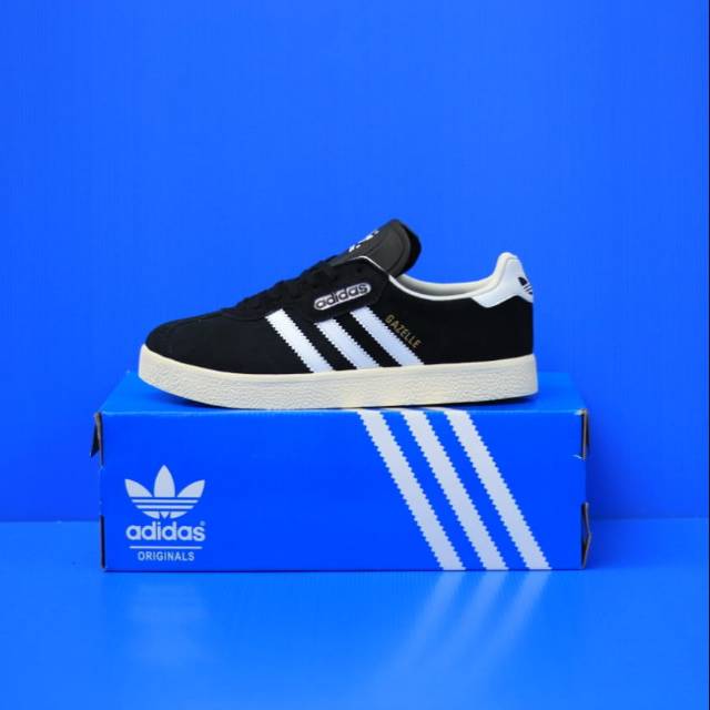 ADIDAS SNEAKERS GAZELLE BLACK WHITE ORIGINAL INDONESIA