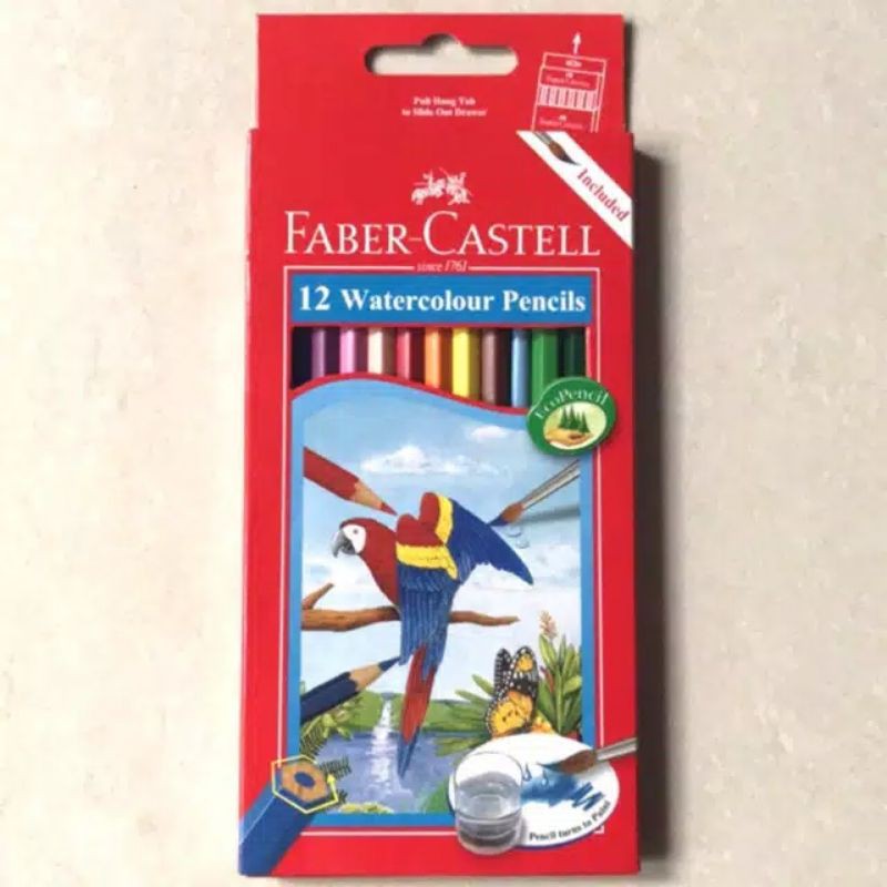 

Mi Pensil Warna Watercolour Faber Castell 12 Warna Panjang