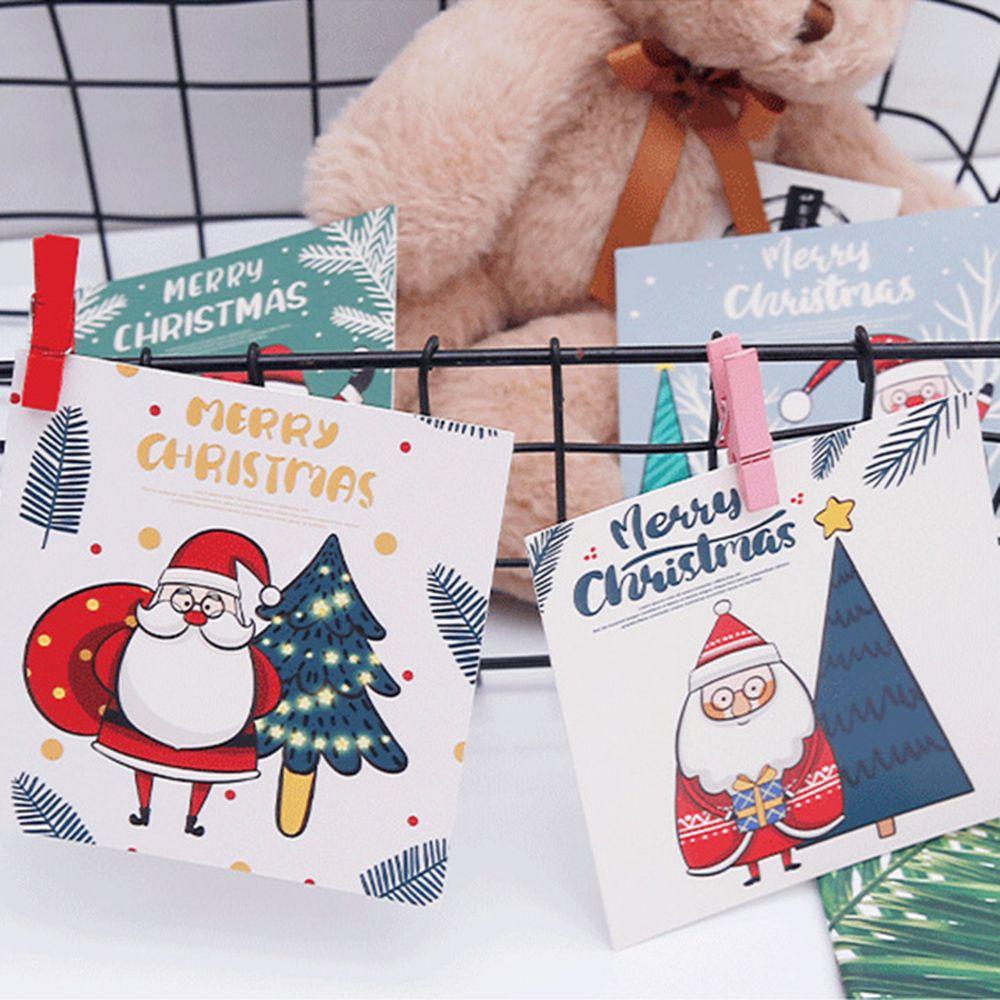 Solighter 30PCS Merry Christmas Berkah Card Gift Tahun Baru Santa Claus Kartu Pos Ucapan Mini