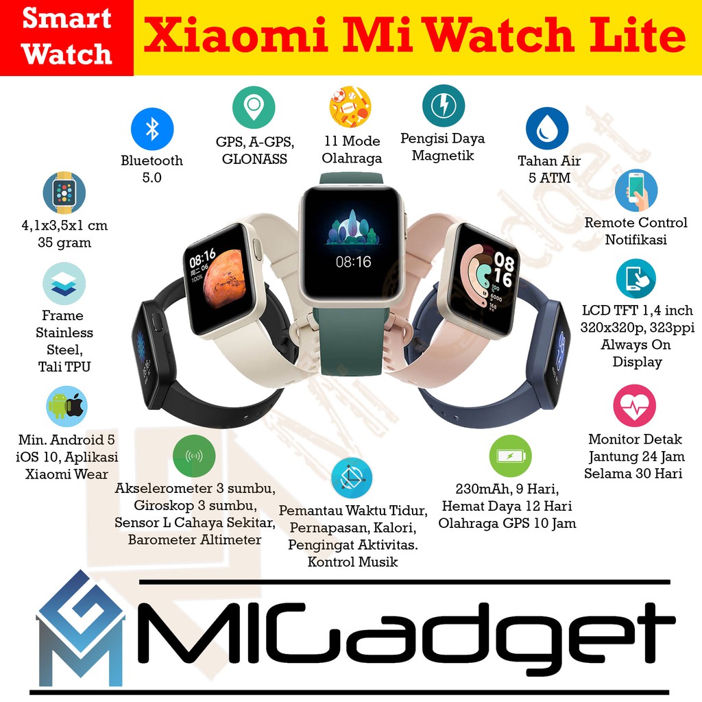 Xiaomi Mi Watch Lite Smartwatch Jam Tangan Watch Lite