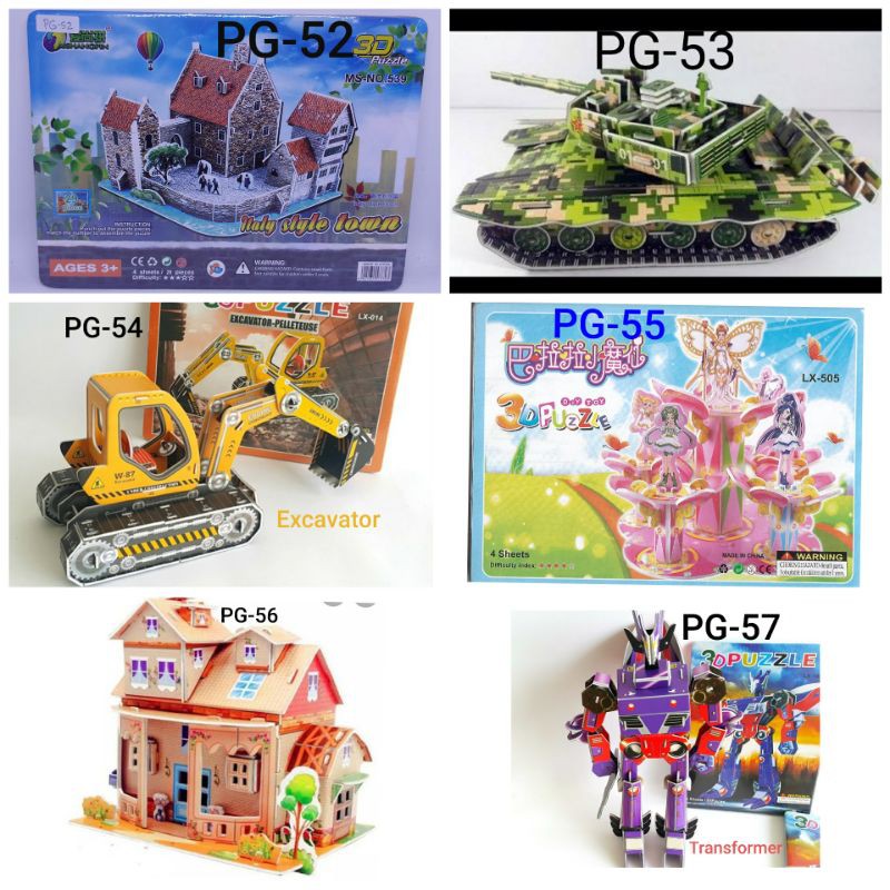 PART lV. PUZZLE 3D DIY JUMBO / Puzle 3 Dimensi. Mainan Edukasi. Ukuran Besar