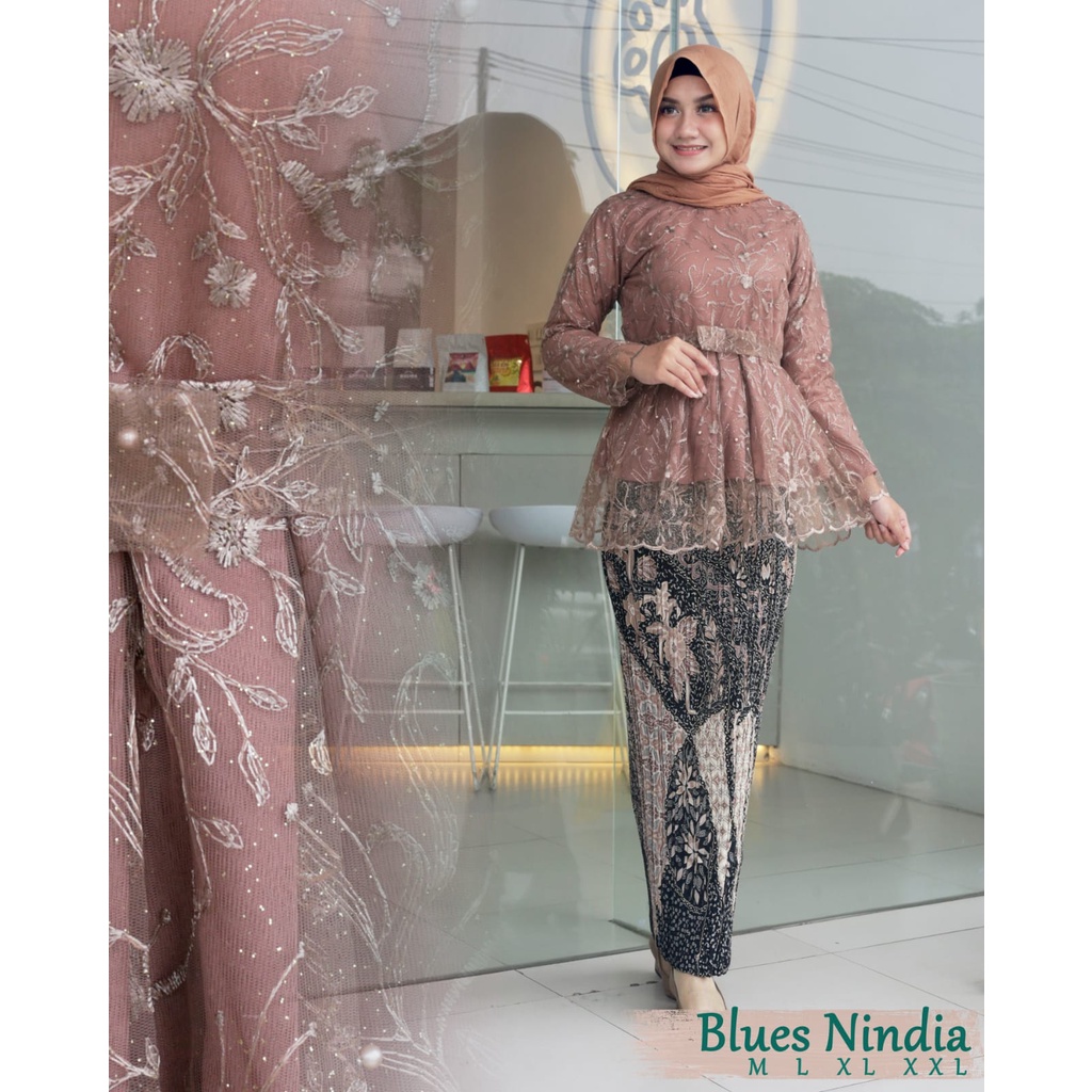 Setelan kebaya blouse tile cantika 2 / kebaya modern / kebaya seragaman / kebaya tunangan