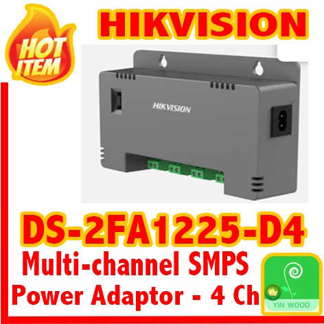 PERTUKANGAN PERLENGKAPAN LISTRIK POWER SUPPLY HIKVISION- POWER SUPPLY 4 CHANNEL DC12V 1A 12W READY