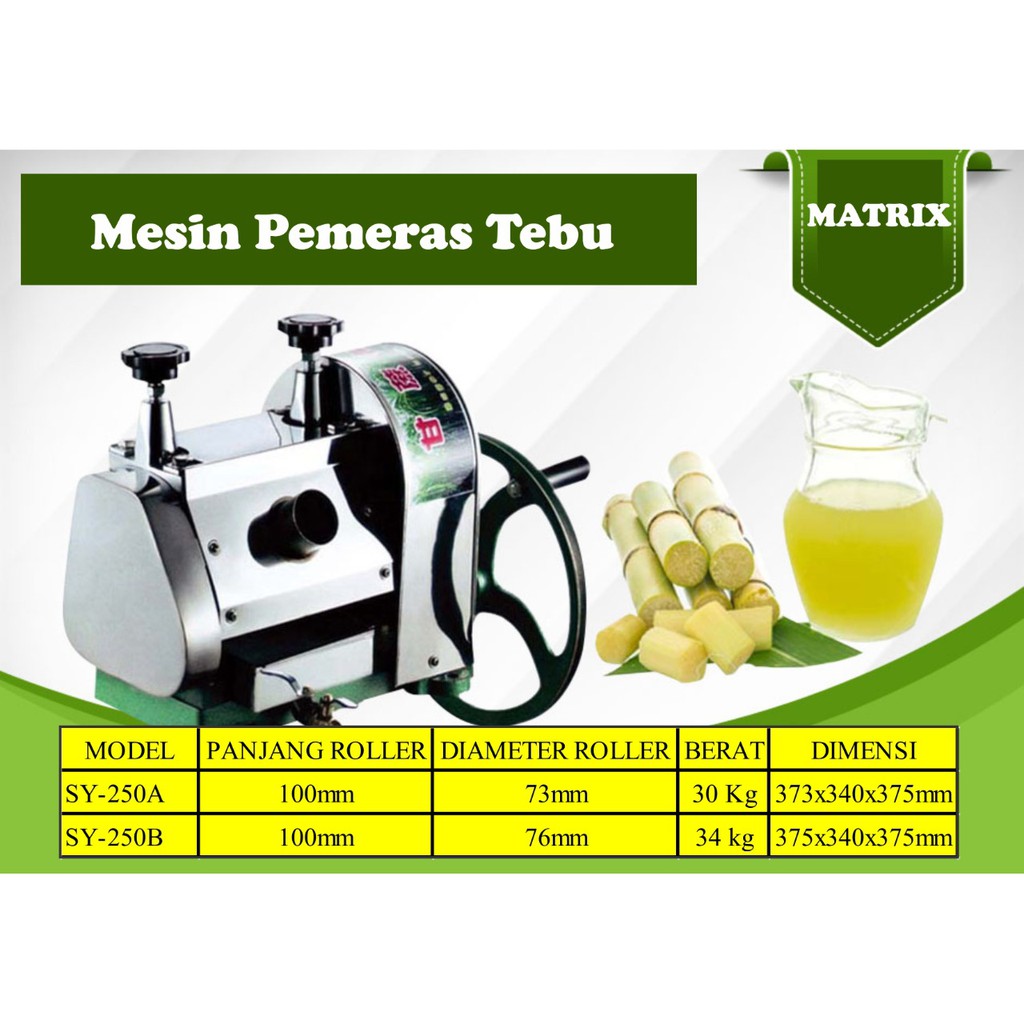 MESIN PEMERAS TEBU MATRIX MTX-250B