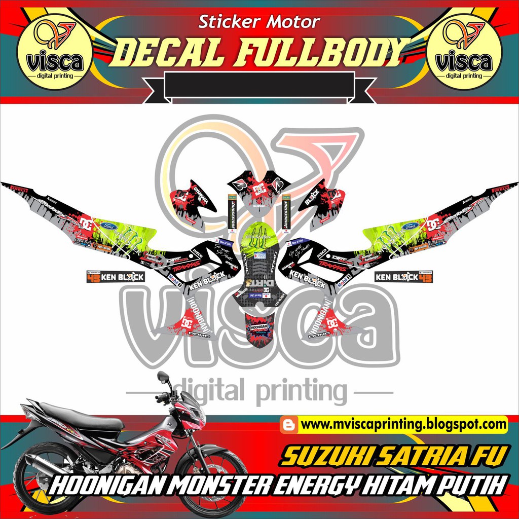 Stiker Variasi Motor Satria Decal Striping Full Body Satria Fu