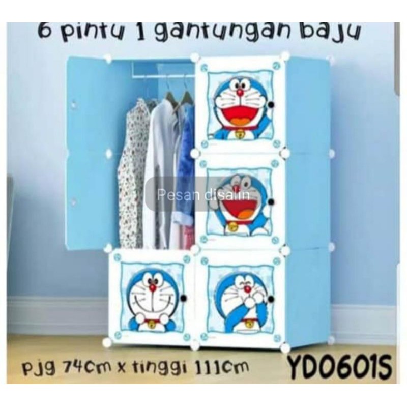 PROMO LEMARI PORTABLE KARAKTER 6 PINTU