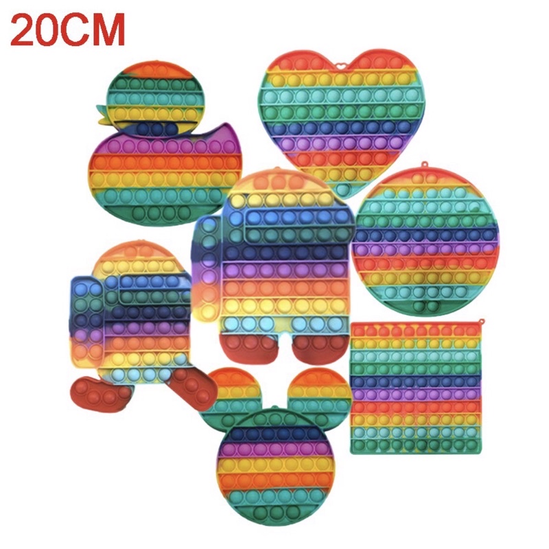 Pop It Jumbo 20cm Fidget Push Pop Its Mainan Anak Toys Bubble Kids Mainan Pop it