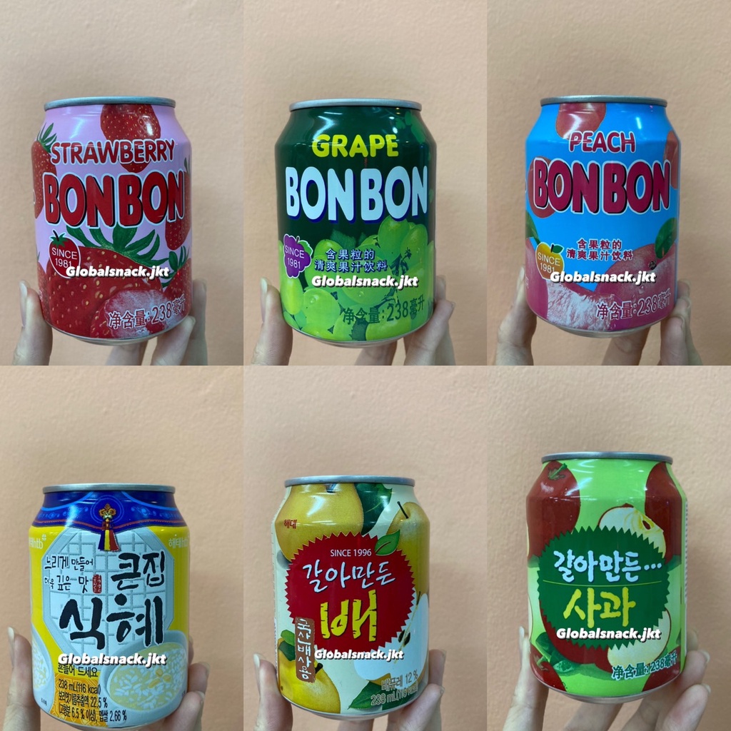 

HAITAI BON BON CRUSHED PEAR JUICE / CRUSHED STRAWBERRY / CRUSHED APPLE / GRAPE / PEACH / RICE NECTAR