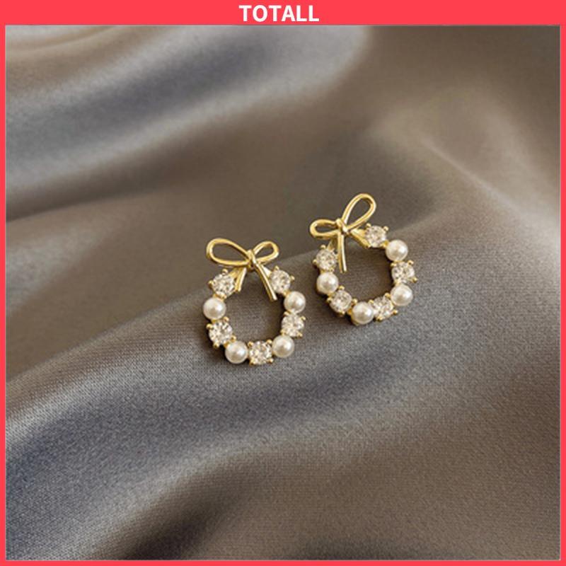 COD Fashion Korea Sepasang Anting Mutiara Garland Aksesoris Mode-Totall