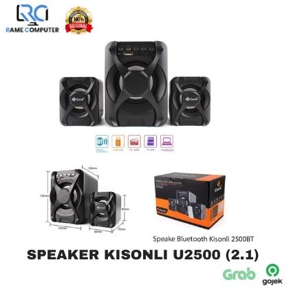 SPEAKER KISONLI U2500 (2.1) BLUETOOTH