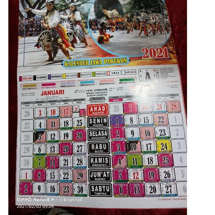 

HOT ITEM X7721 kalender Jawa candrasengkala 2023 ㅰ