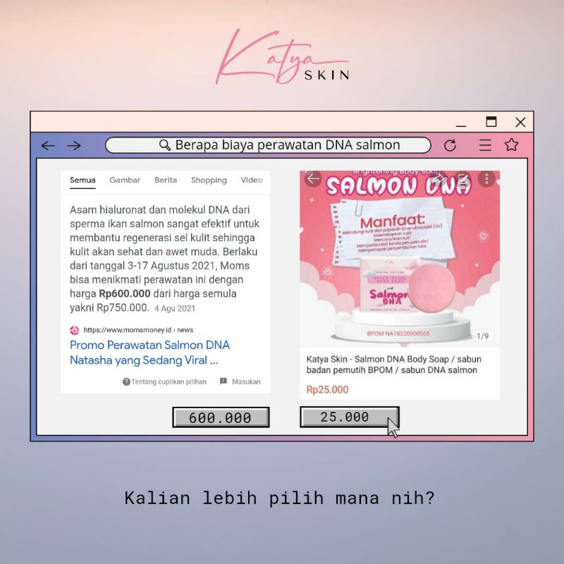 Sabun pemutih DNA salmon body soap/sabun katya dijamin original 100%