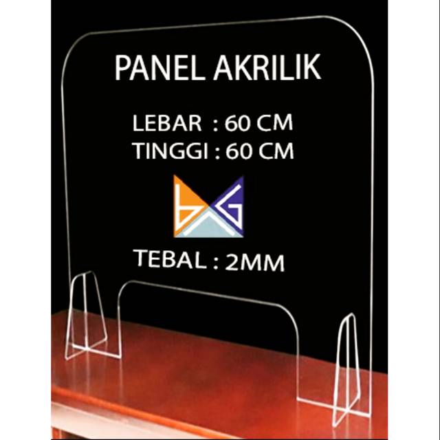 

Sekat / Pembatas / Panel Akrilik 60cm x 60cm Tebal 2mm (Dengan Lubang)