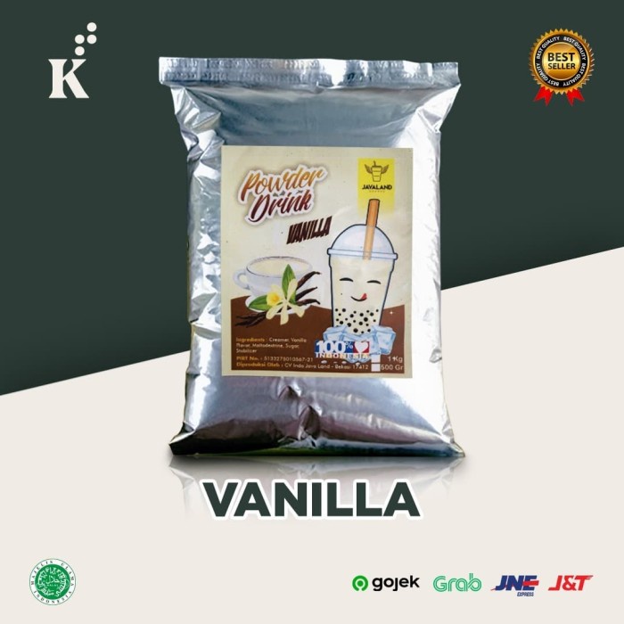 

DISKON - (BISA COD) Bubuk Minuman Bubble Powder Drink rasa Vanilla ORIGINAL Javaland 1kg