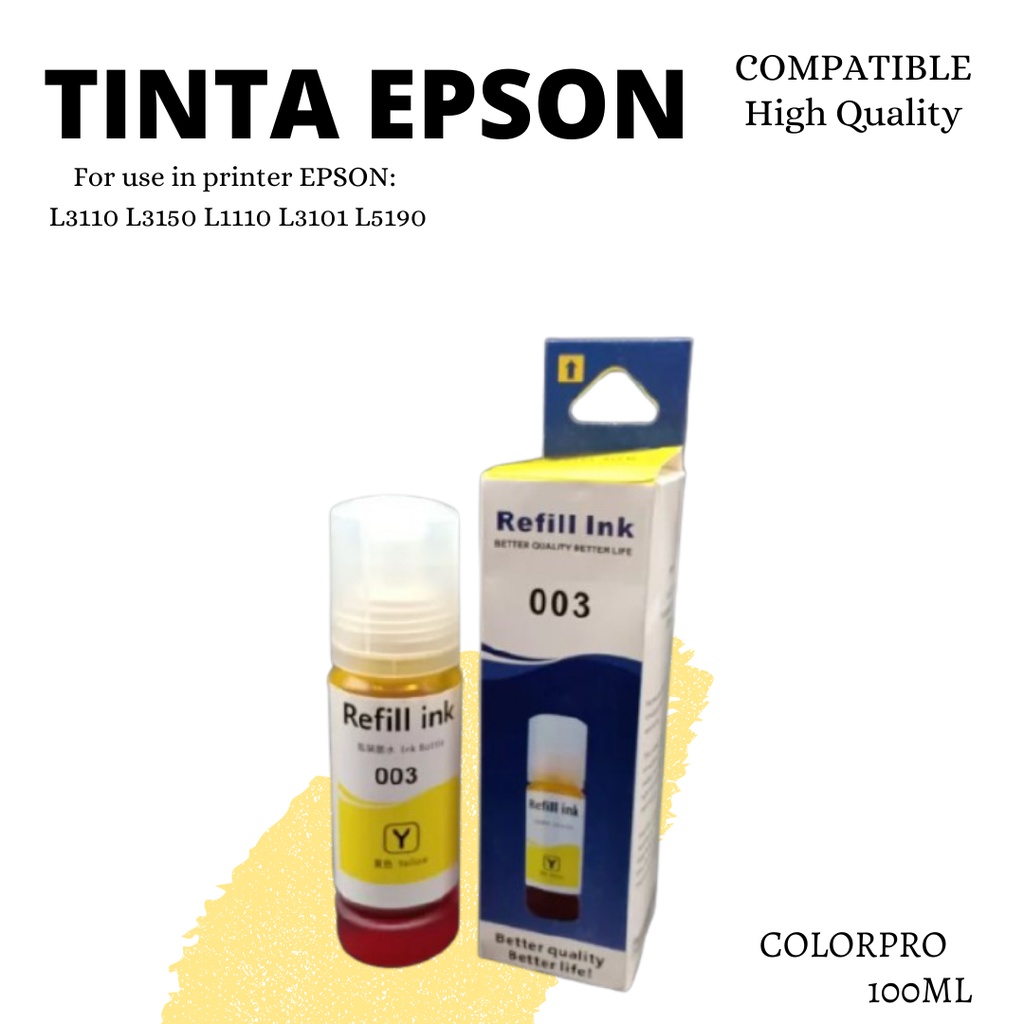 Tinta epson 003 L3110 L3150 L1110 L3101 L5190 1 paket 4 warna