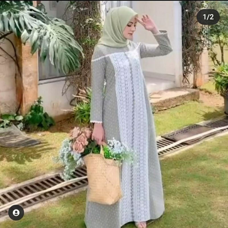 LIVIA DRESS HIJAU SIZE S by.kaleela
