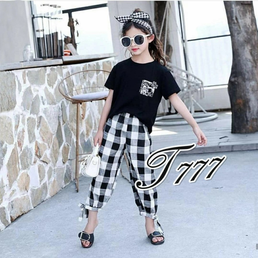 MTF Setelan Baju Anak Perempuan Usia 7 - 9 Tahun Kotak Komik Kid