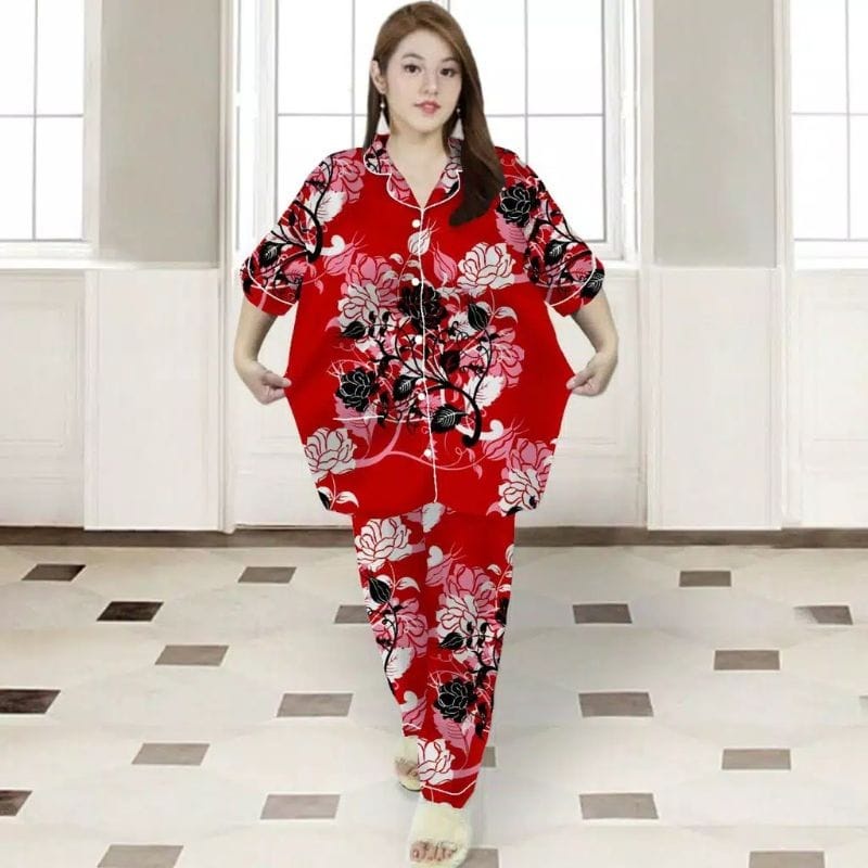 BAJU TIDUR WANITA CP JUMBO XXL MOTIF FLOWER