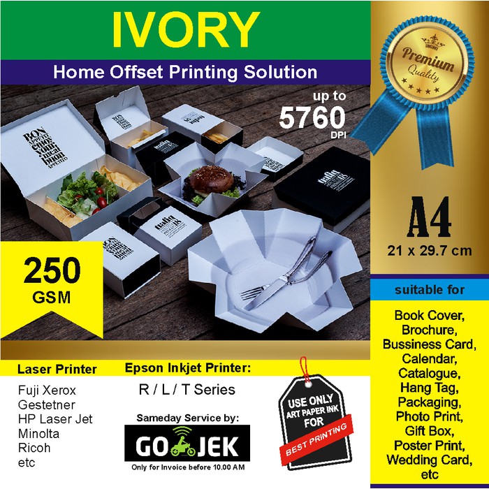 

Order Langsung Kertas Karton IVORY 250 gsm A4 21 x 29.7 cm Limited