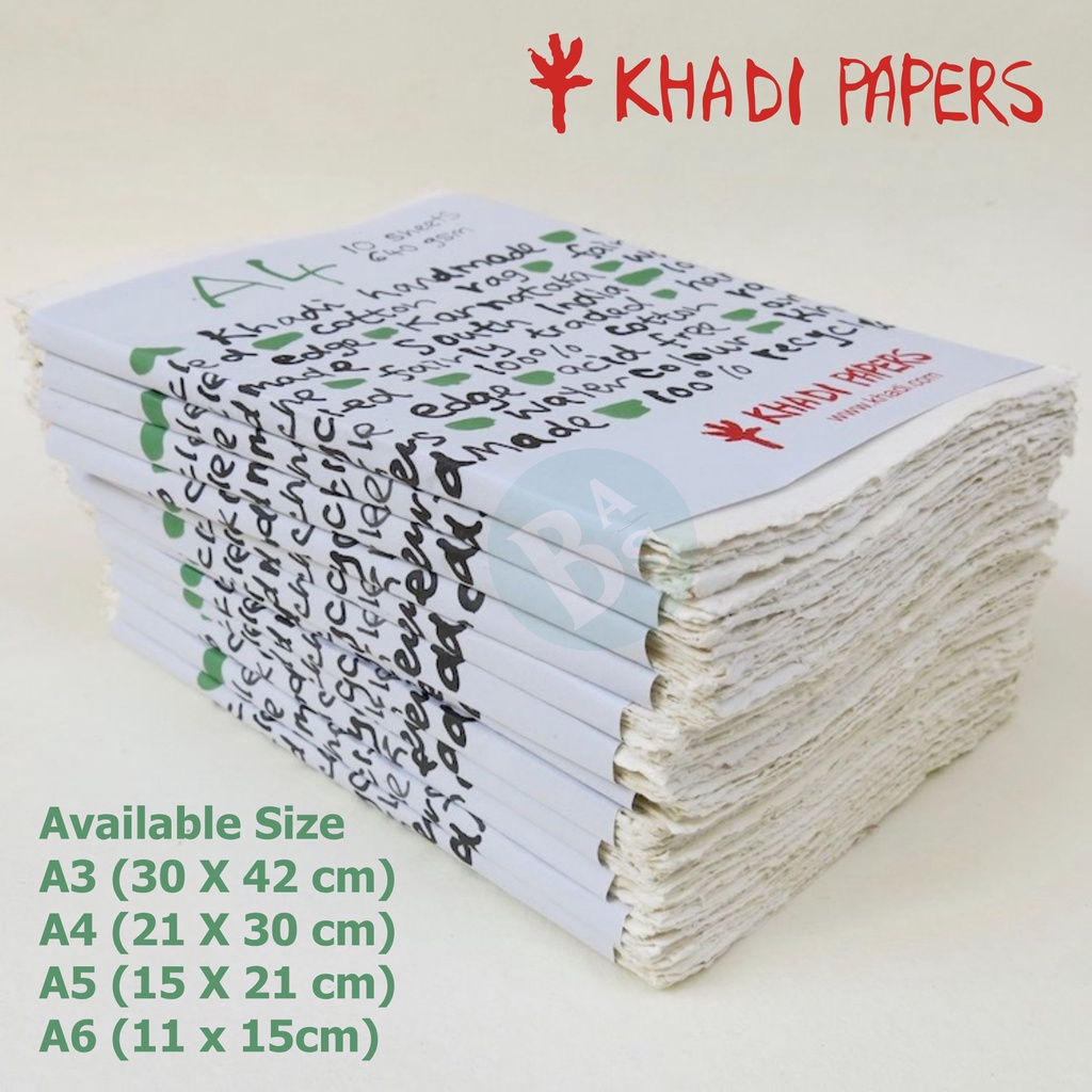 

Buku Gambar Dan Sketsa Khadi White Rag Paper Packs 640g Size A6 + A5 + A4 + A3 Terlaris Termurah By Bali Art Supplies