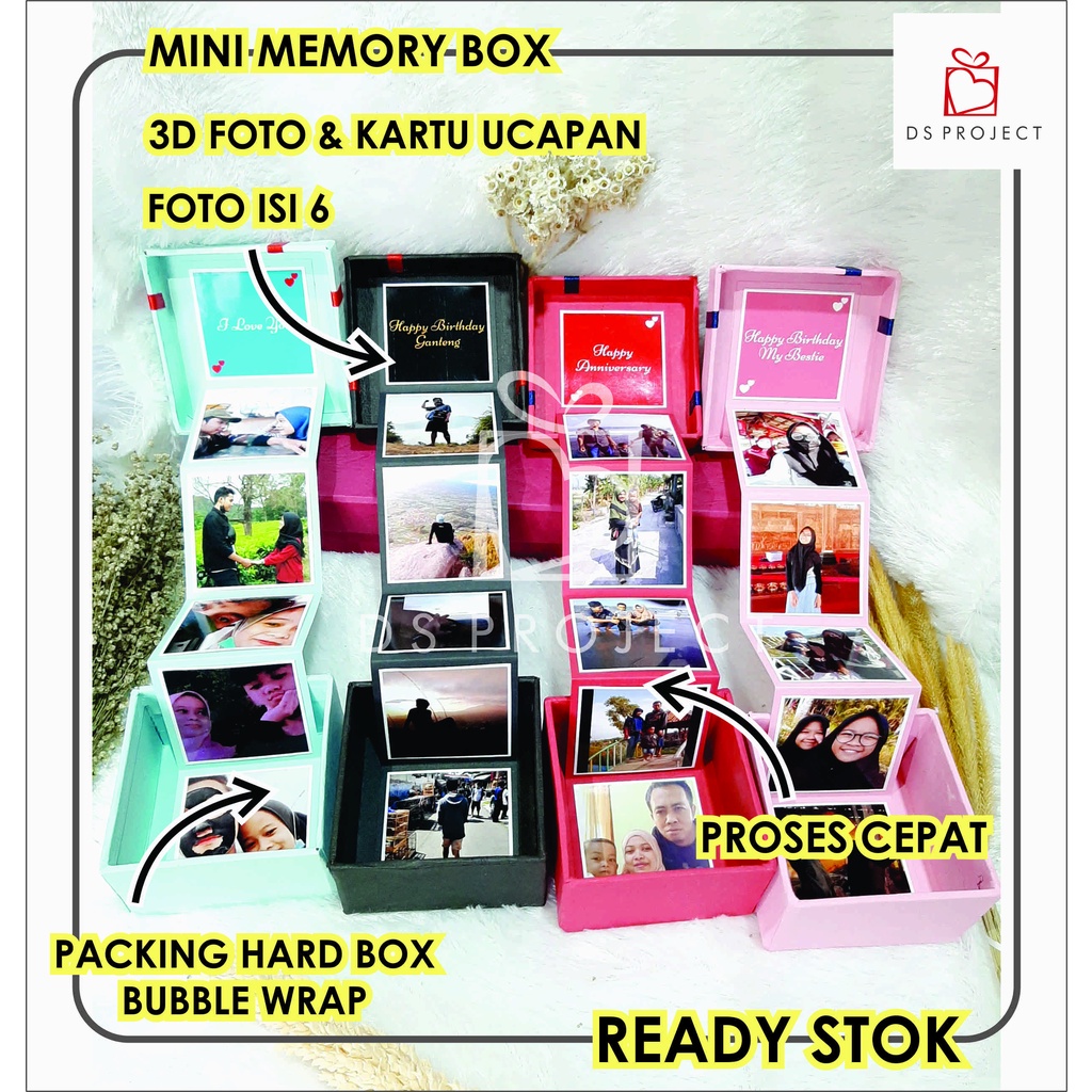 Jual Kado Memory Foto Box Polaroid Mini 6 Foto Untuk Gift Box Ulang ...