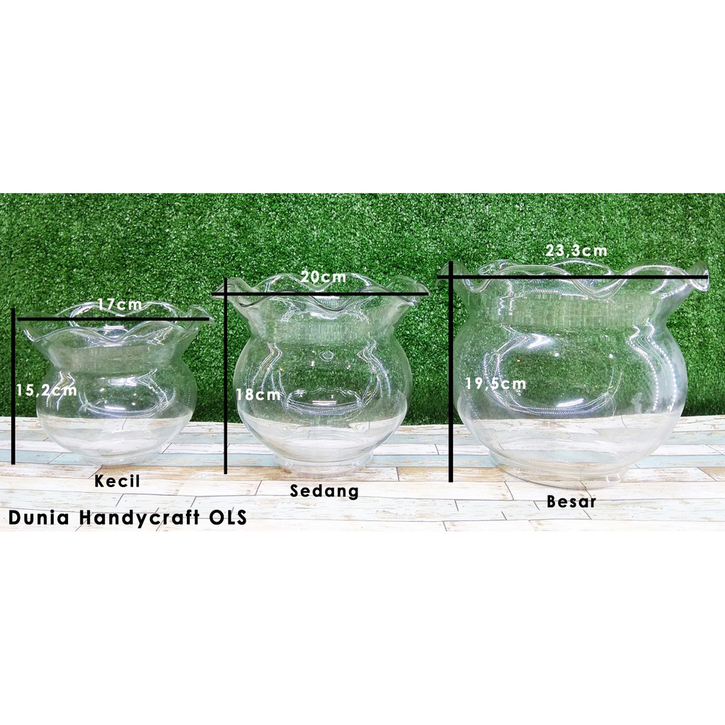 Vas Kaca Cumi Ukuran Kecil / Terrarium