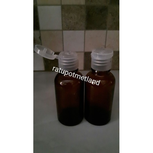 Botol 30 ml kaca coklat tebal flip