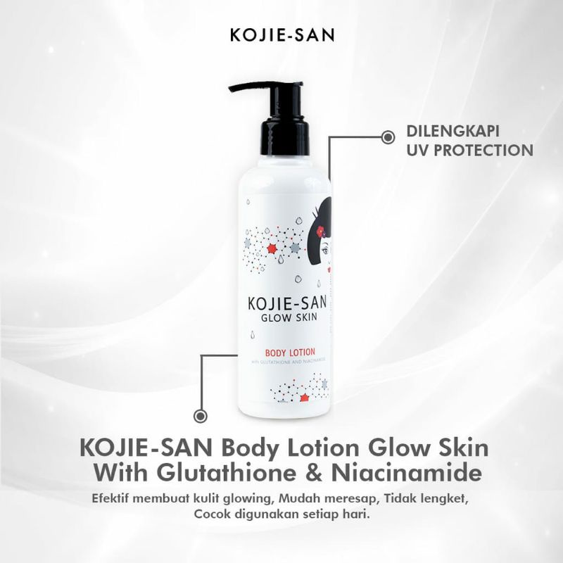 KOJIE SAN BODY LOTION GOAT MILK / KOJIC / GLOW 250ML [BPOM]