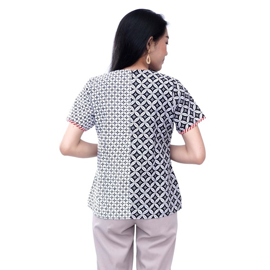 Batik Wanita Atasan Blouse Modern Kenkinian Trend Batik 2021 By Batik Dua Putri Collection