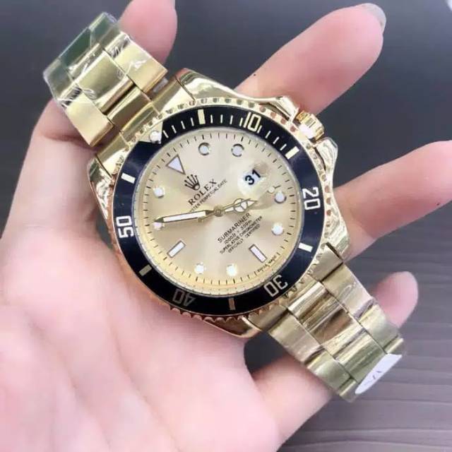 Jam Tangan Pria Rolex Rantai New Tanggal Aktif