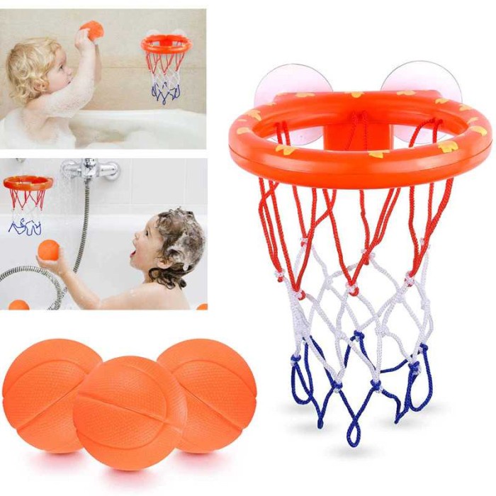 Mainan Bola Basket Mini untuk Bayi Anak Kecil Children Toy - Oren